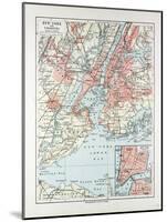 Map of New York United States of America 1899-null-Mounted Giclee Print