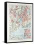 Map of New York United States of America 1899-null-Framed Stretched Canvas