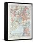 Map of New York United States of America 1899-null-Framed Stretched Canvas