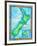 Map of New Zealand-Jennifer Thermes-Framed Photographic Print