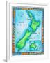 Map of New Zealand-Jennifer Thermes-Framed Photographic Print