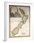 Map of New Zealand-null-Framed Giclee Print