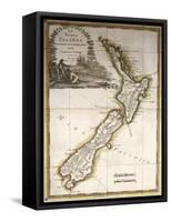 Map of New Zealand-null-Framed Stretched Canvas