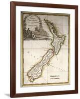 Map of New Zealand-null-Framed Giclee Print