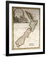 Map of New Zealand-null-Framed Giclee Print