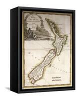 Map of New Zealand-null-Framed Stretched Canvas