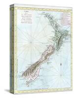 Map of New Zealand-null-Stretched Canvas