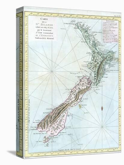 Map of New Zealand-null-Stretched Canvas