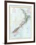 Map of New Zealand-null-Framed Giclee Print