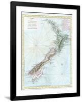 Map of New Zealand-null-Framed Giclee Print