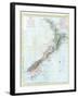 Map of New Zealand-null-Framed Giclee Print