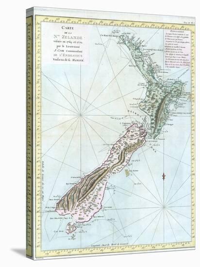 Map of New Zealand-null-Stretched Canvas