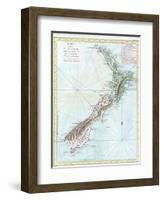 Map of New Zealand-null-Framed Giclee Print