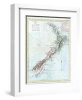 Map of New Zealand-null-Framed Giclee Print