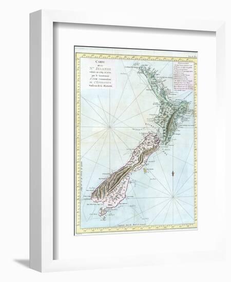 Map of New Zealand-null-Framed Giclee Print