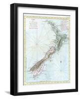 Map of New Zealand-null-Framed Giclee Print