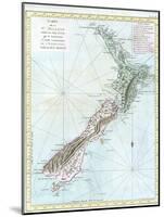 Map of New Zealand-null-Mounted Giclee Print