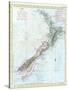 Map of New Zealand-null-Stretched Canvas