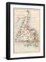 Map of Newfoundland, Canada, 1870s-null-Framed Giclee Print