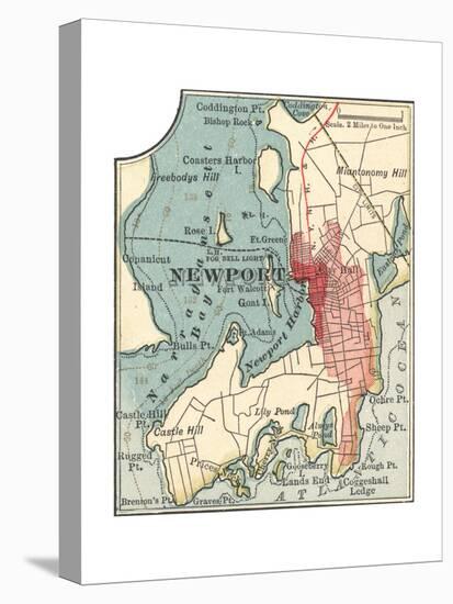 Map of Newport (C. 1900), Maps-Encyclopaedia Britannica-Stretched Canvas