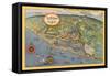 Map of Newport Harbor-null-Framed Stretched Canvas