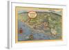 Map of Newport Harbor-null-Framed Art Print