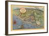 Map of Newport Harbor-null-Framed Art Print