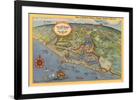 Map of Newport Harbor-null-Framed Premium Giclee Print