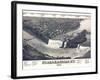 Map Of Niagara Falls With Legend 1882-Vintage Lavoie-Framed Giclee Print