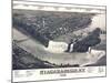 Map Of Niagara Falls With Legend 1882-Vintage Lavoie-Mounted Giclee Print