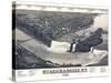 Map Of Niagara Falls With Legend 1882-Vintage Lavoie-Stretched Canvas