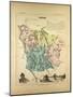 Map of Nièvre France-null-Mounted Giclee Print