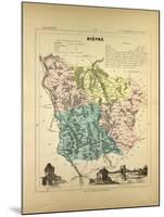 Map of Nièvre France-null-Mounted Giclee Print