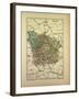 Map of Nièvre France-null-Framed Giclee Print