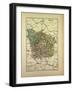 Map of Nièvre France-null-Framed Giclee Print