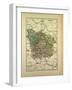 Map of Nièvre France-null-Framed Giclee Print