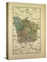 Map of Nièvre France-null-Stretched Canvas