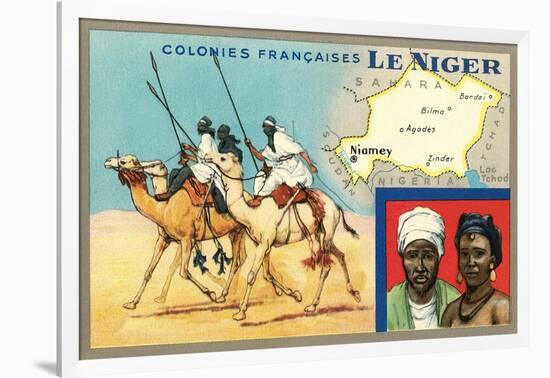 Map of Niger-null-Framed Art Print