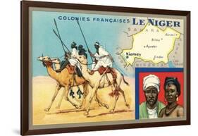 Map of Niger-null-Framed Art Print