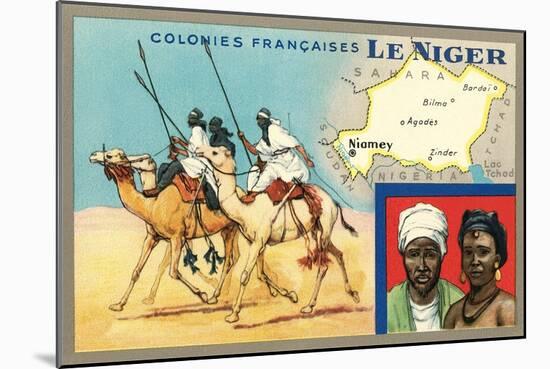 Map of Niger-null-Mounted Premium Giclee Print