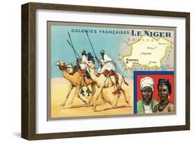 Map of Niger-null-Framed Art Print