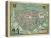 Map of Nijmegen, from 'Civitates Orbis Terrarum' by Georg Braun-Joris Hoefnagel-Stretched Canvas