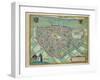 Map of Nijmegen, from 'Civitates Orbis Terrarum' by Georg Braun-Joris Hoefnagel-Framed Giclee Print