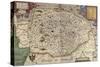 Map of Norfolk in 1574-Christopher Saxton-Stretched Canvas