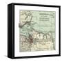 Map of Norfolk-Encyclopaedia Britannica-Framed Stretched Canvas