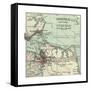 Map of Norfolk-Encyclopaedia Britannica-Framed Stretched Canvas