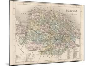 Map of Norfolk-James Archer-Mounted Photographic Print