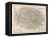 Map of Norfolk-James Archer-Framed Stretched Canvas