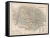 Map of Norfolk-James Archer-Framed Stretched Canvas