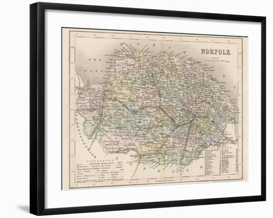 Map of Norfolk-James Archer-Framed Photographic Print